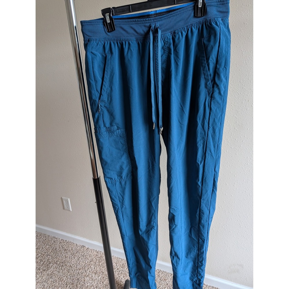 Infinity by Cherokee Men Blue Scrub Pants CK004A Cargo Tapered Jogger Large L